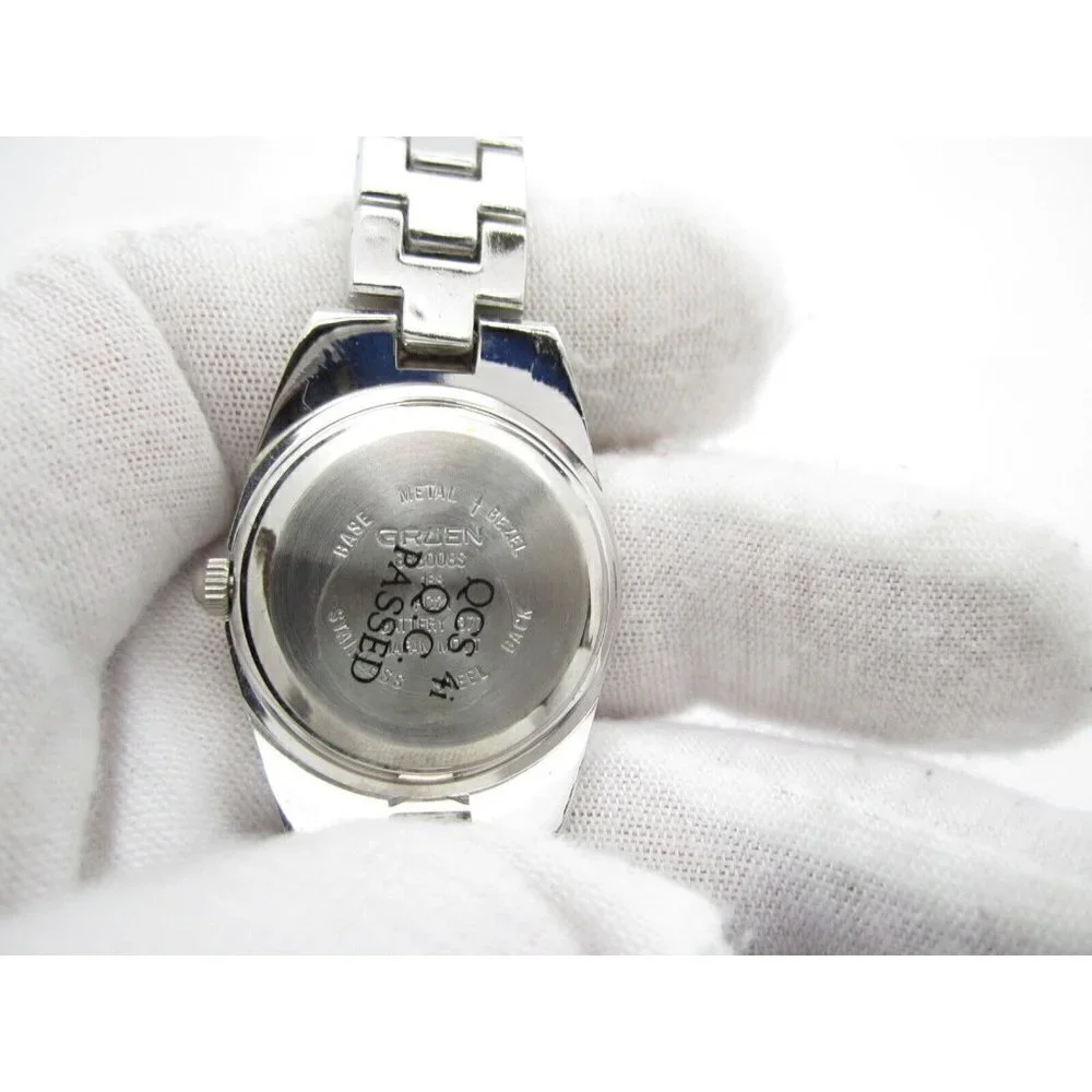 Women Gruen Crystals Quartz WR Analog 26mm Dial Causal Round Watch‎ (G520)
